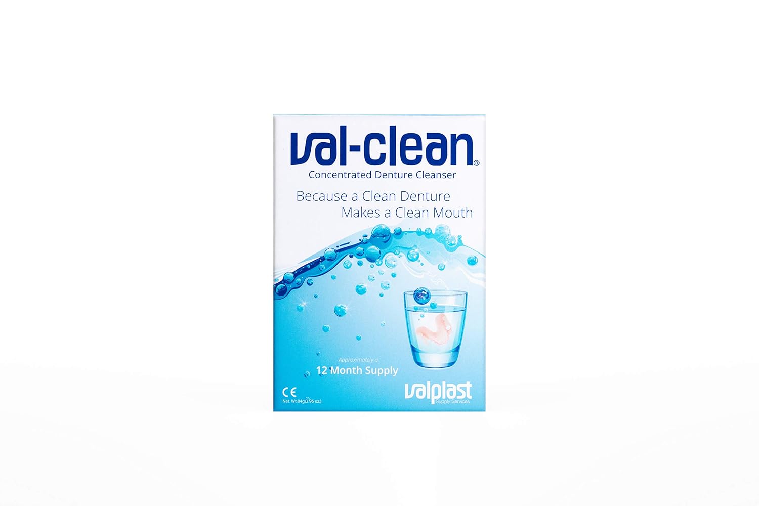 Val-Clean Concentrated Denture Cleaner 12 Sachets