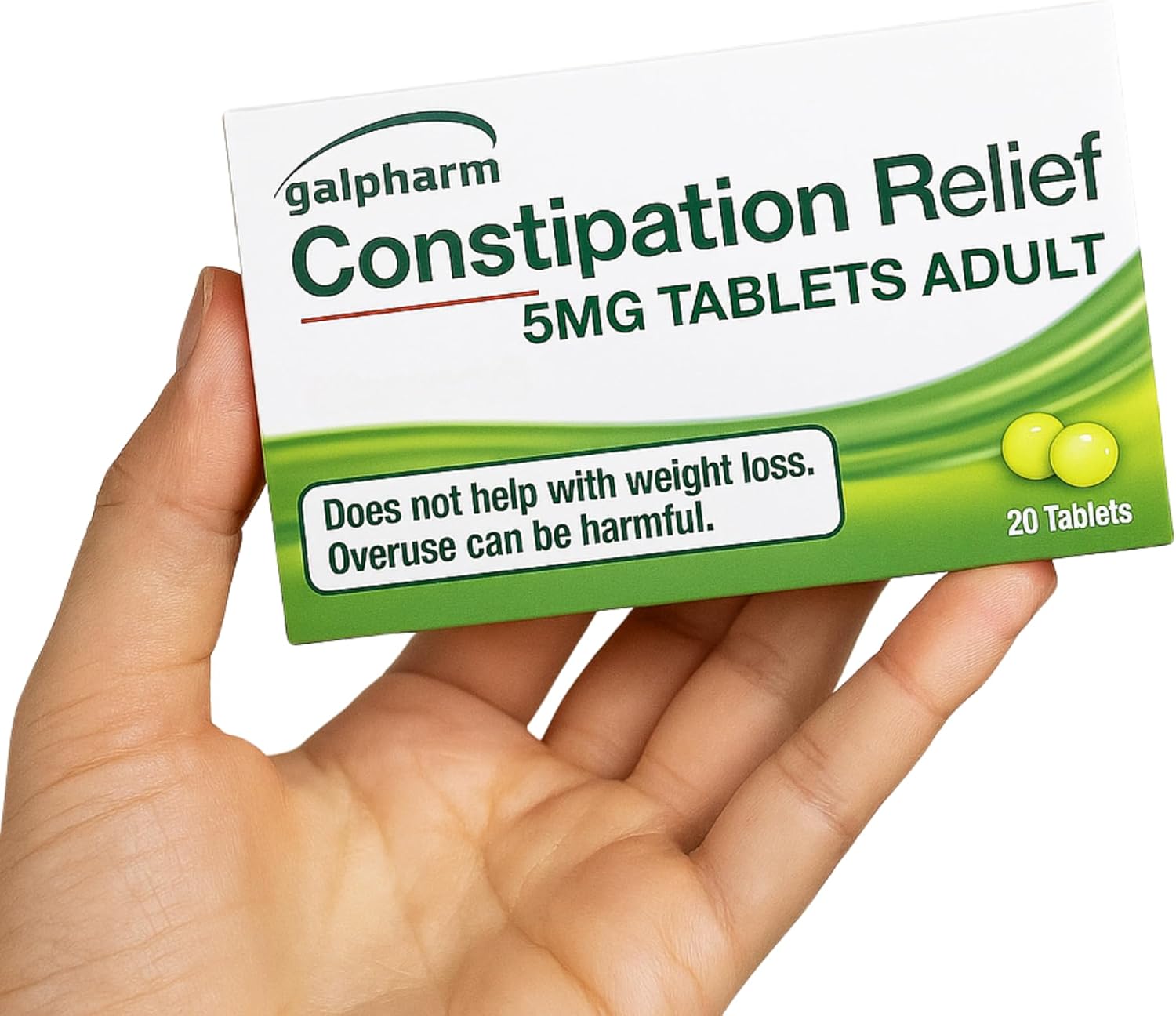 Galpharm Constipation Relief Bisocodyl 5mg 20 Tablets| Fast-Acting Laxative |Gentle Bowel Support for Adults & Children 12+