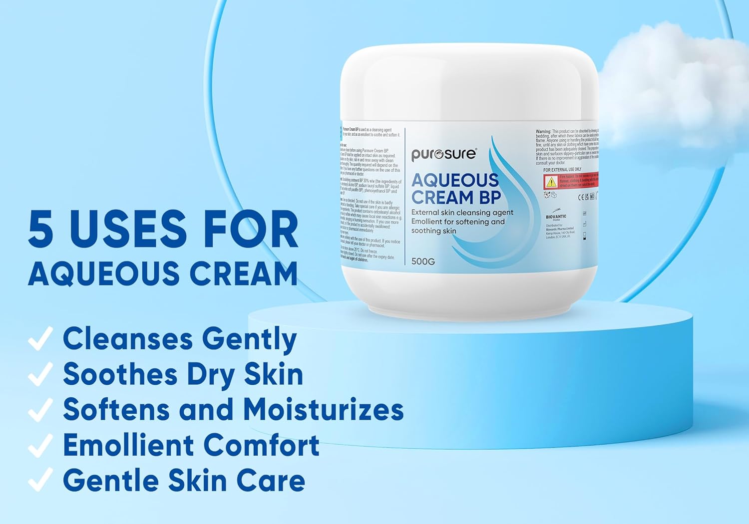 Purosure Aqueous Cream 500g
