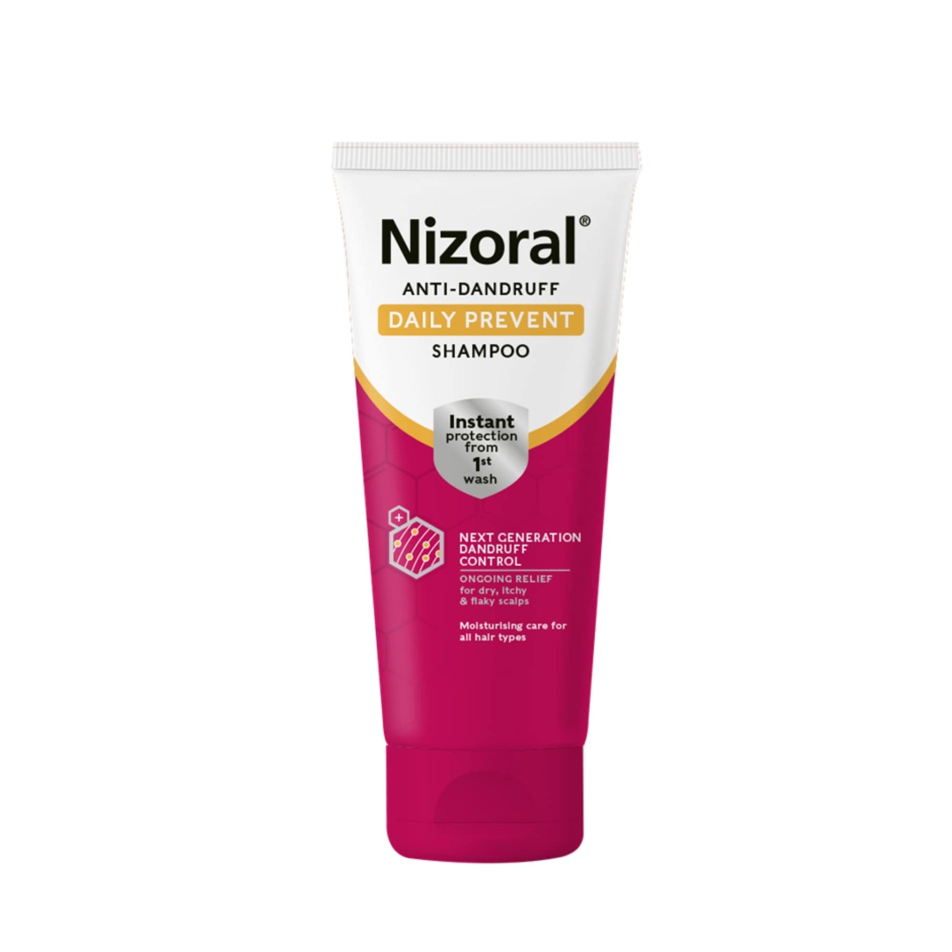 Nizoral Anti-Dandruff Daily Prevent Shampoo, Instant Dandruff Protection, For All Hair Types, 200ml