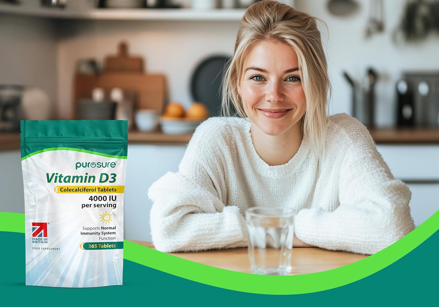 Purosure Vitamin D3 4000 IU – 365 High Strength Tablets