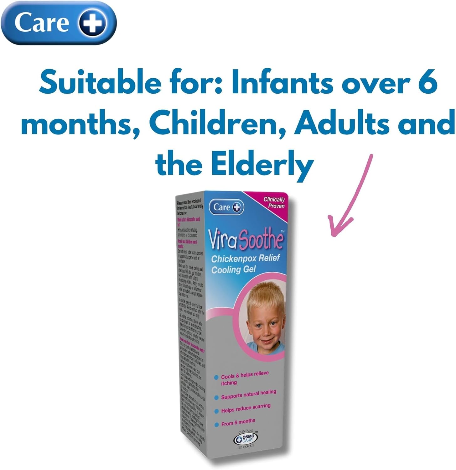 Care+ ViraSoothe Gel 50g Chickenpox Relief | Cools and Soothes Skin