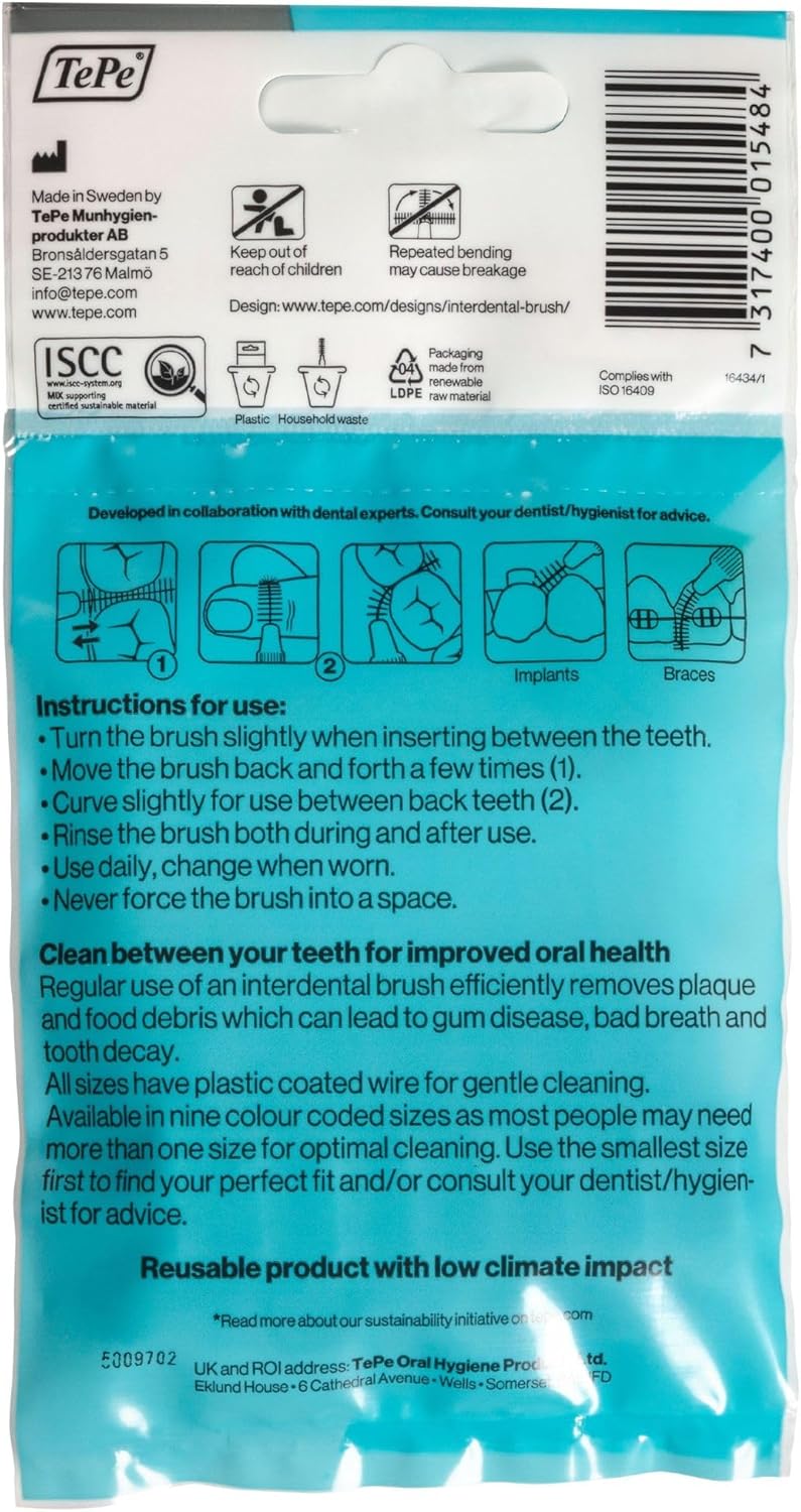 TePe Interdental Brush Gray Size 8pcs – Effective Cleaning Between Teeth