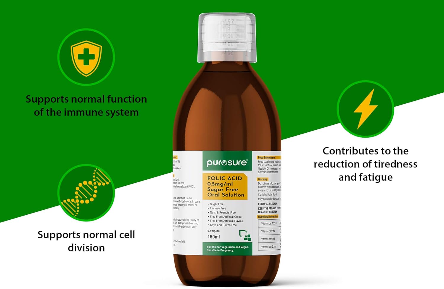 Purosure Folic Acid Liquid | Vitamin B9 | 150ml