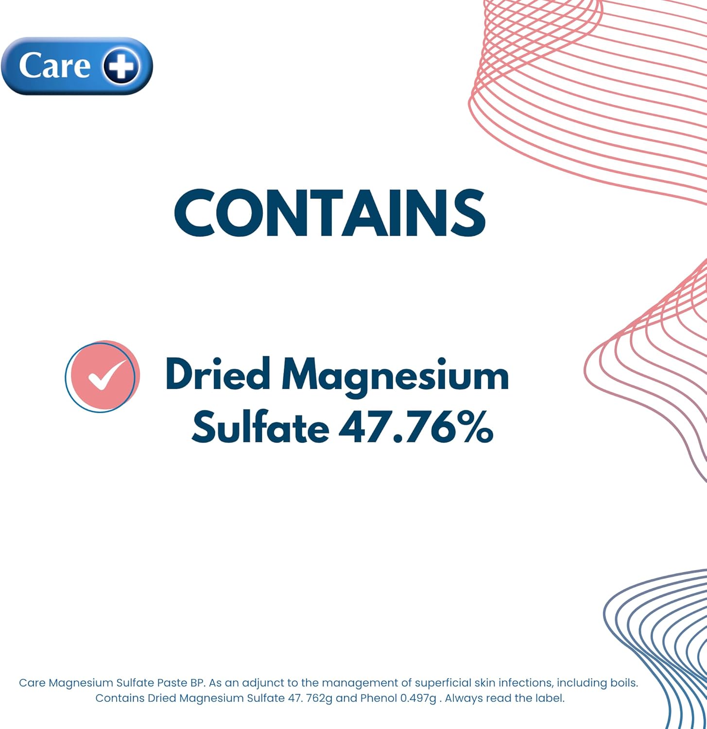 Care+ Magnesium Sulphate Paste 50g, Drawing Ointment for Inflammatory Conditions