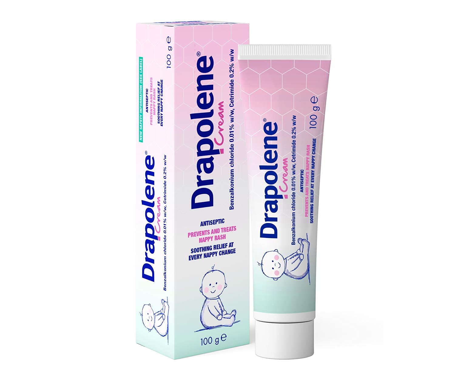 Drapolene Cream 100g Tube | Prevents and Treats Nappy Rash | Soothes and Protects Baby's Bottom