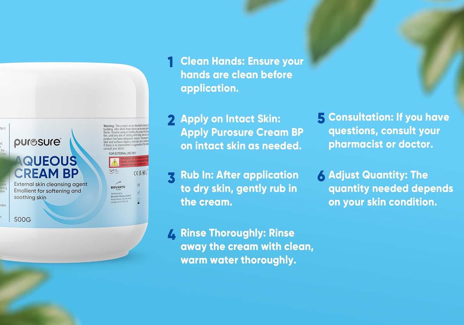 Purosure Aqueous Cream 500g