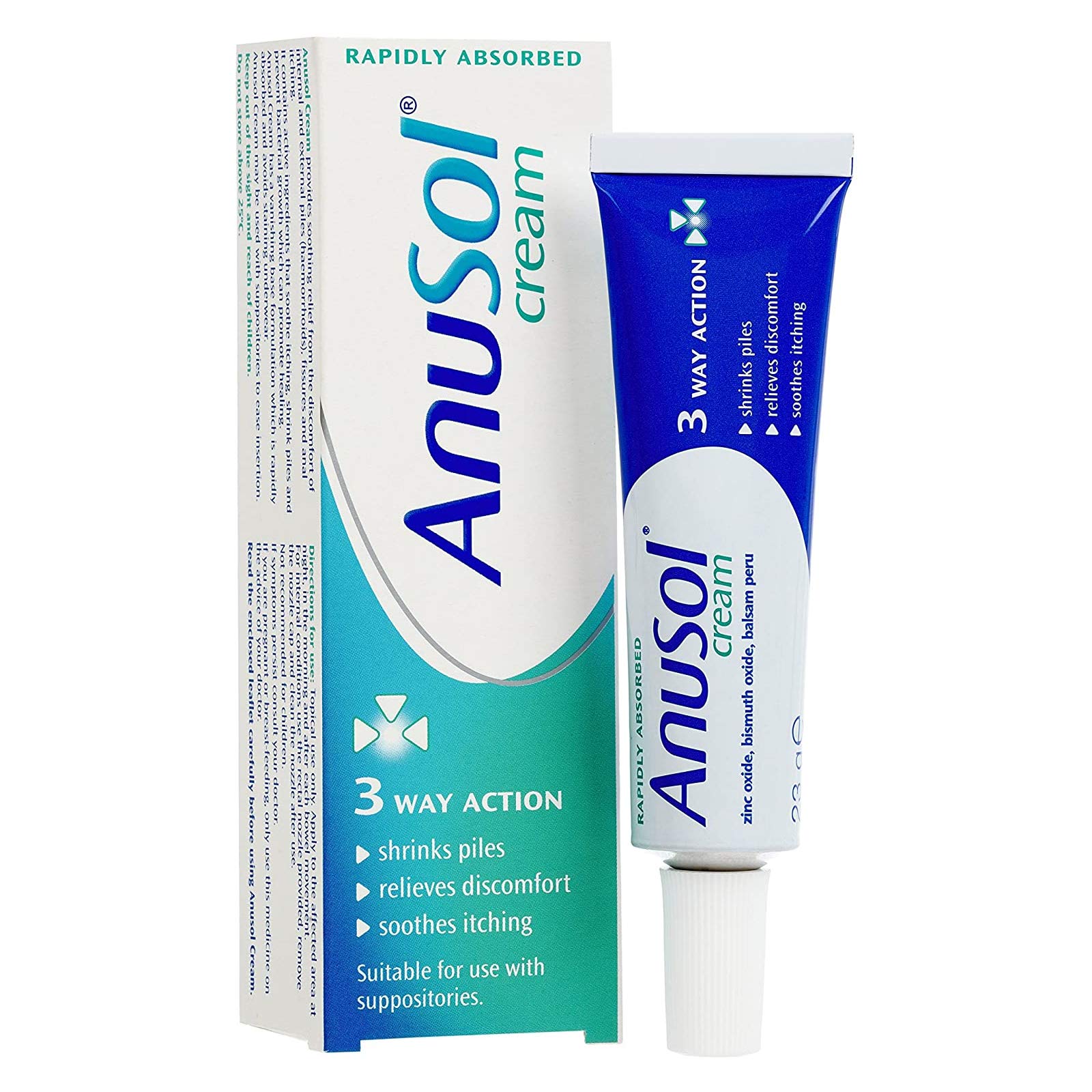 Anusol Cream Haemorrhoid Treatment 23g 3 Way Action