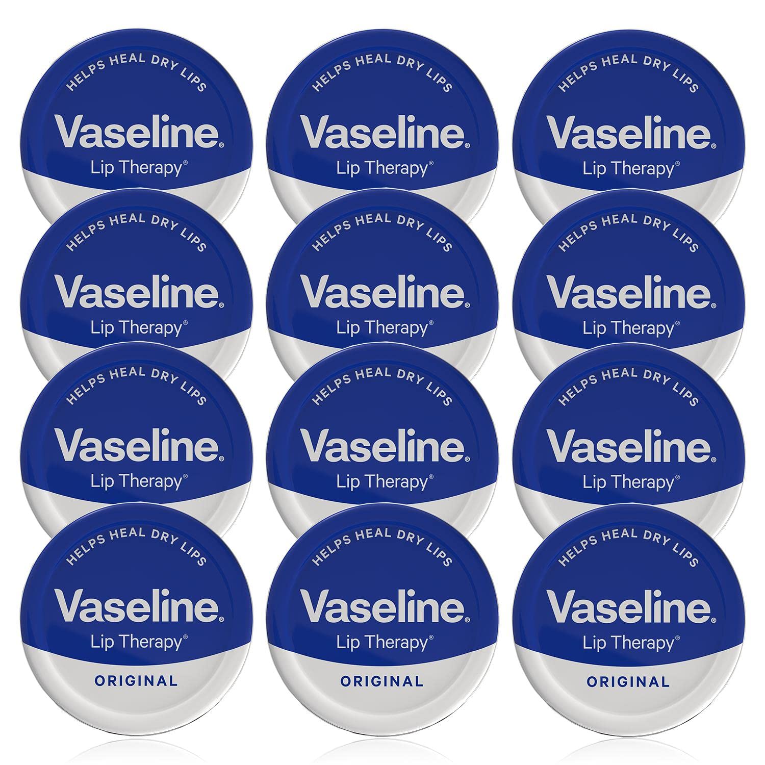 Vaseline Lip Therapy Original 20g Tin 12 Pack