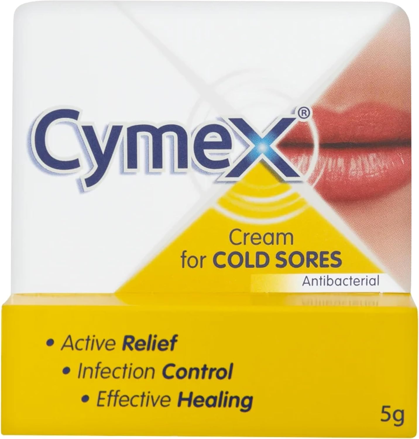 Cymex Cold Sore & Lip Cream 5gm | Fast Relief Healing for Painful Cold Sores & Dry Cracked Lips
