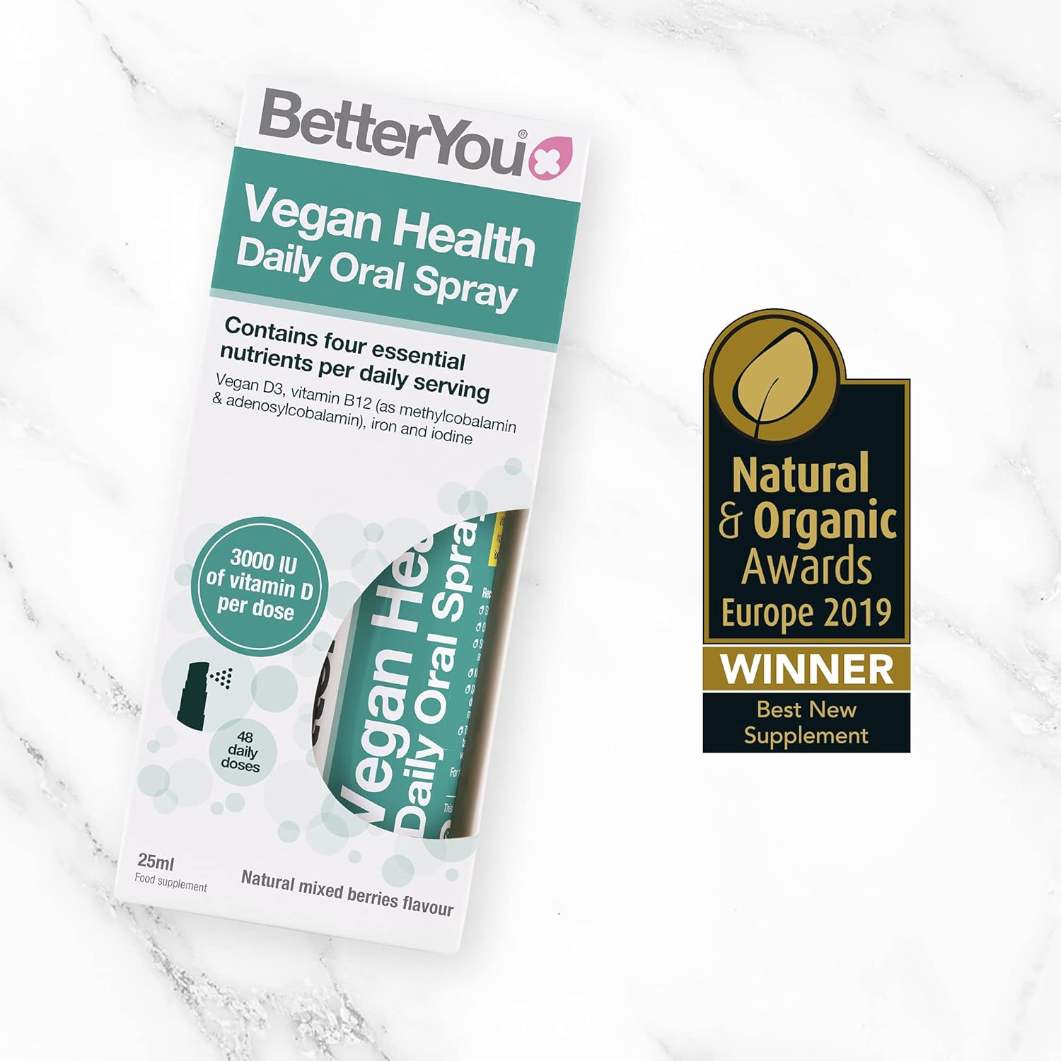 BetterYou Vegan Health Daily Oral Spray 48-day Supply Natural Mixed Berries Flavour