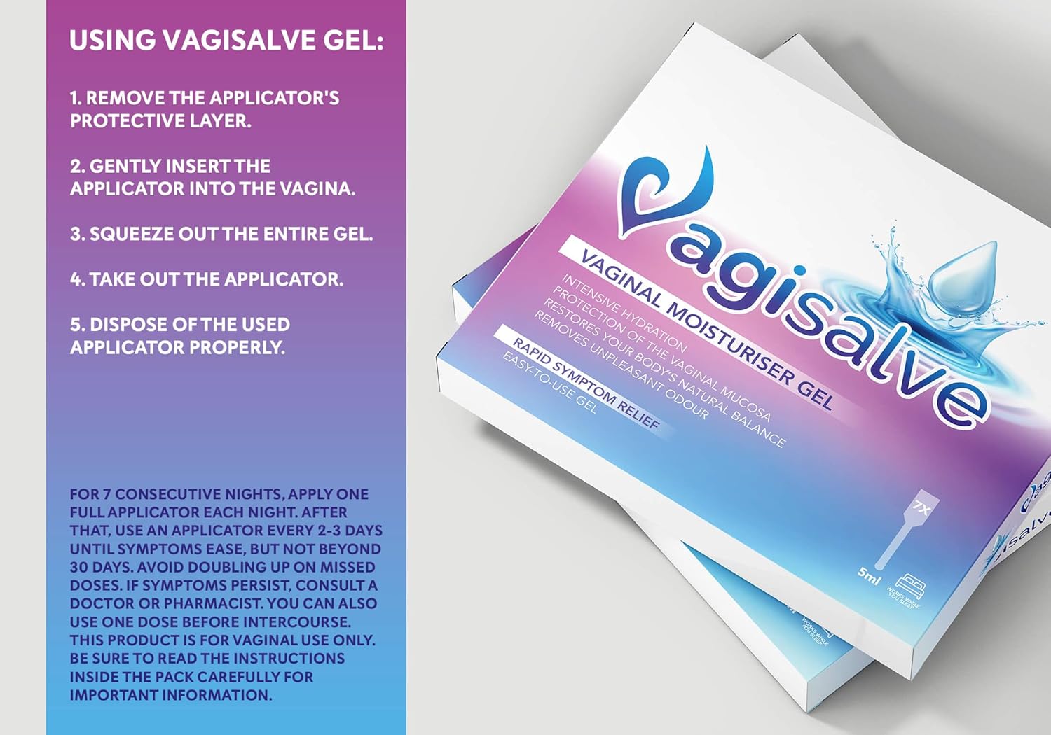 Vagisalve Vaginal Moisturiser Gel | 7 Easy-to-Use Gel Applicators