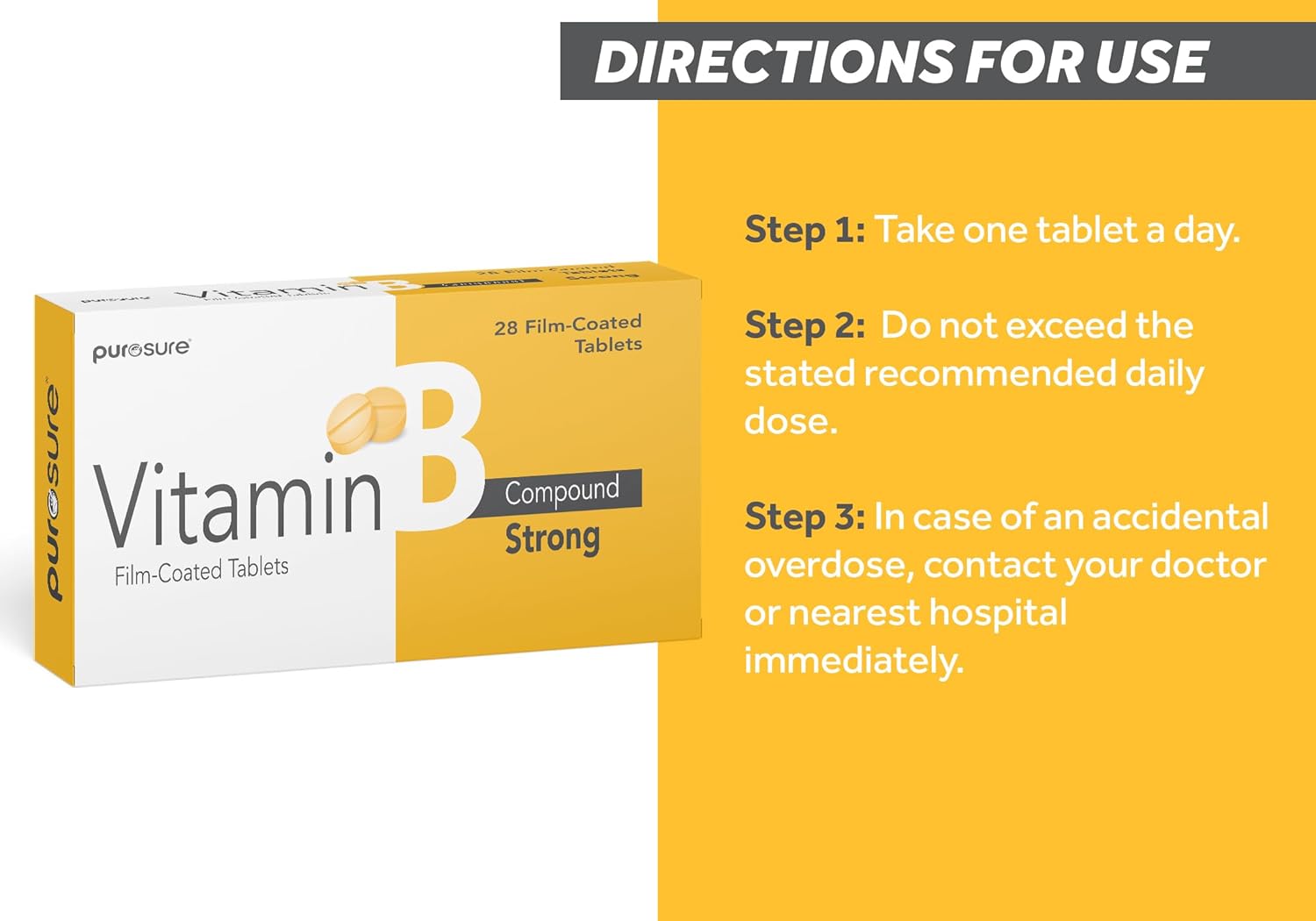 Purosure Vitamin B Compound 28 Film Coated Tablets