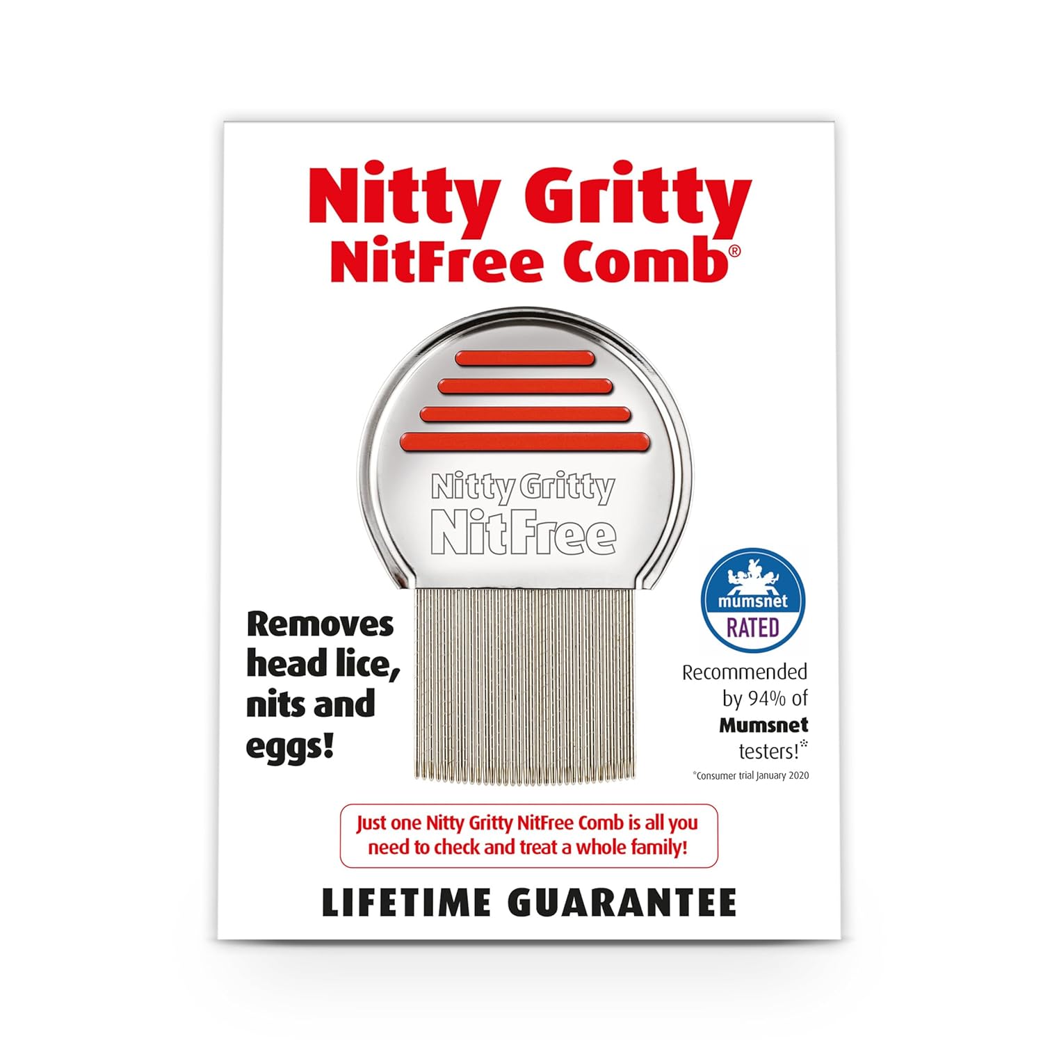 Nitty Gritty Nit Comb (Assorted Colors)