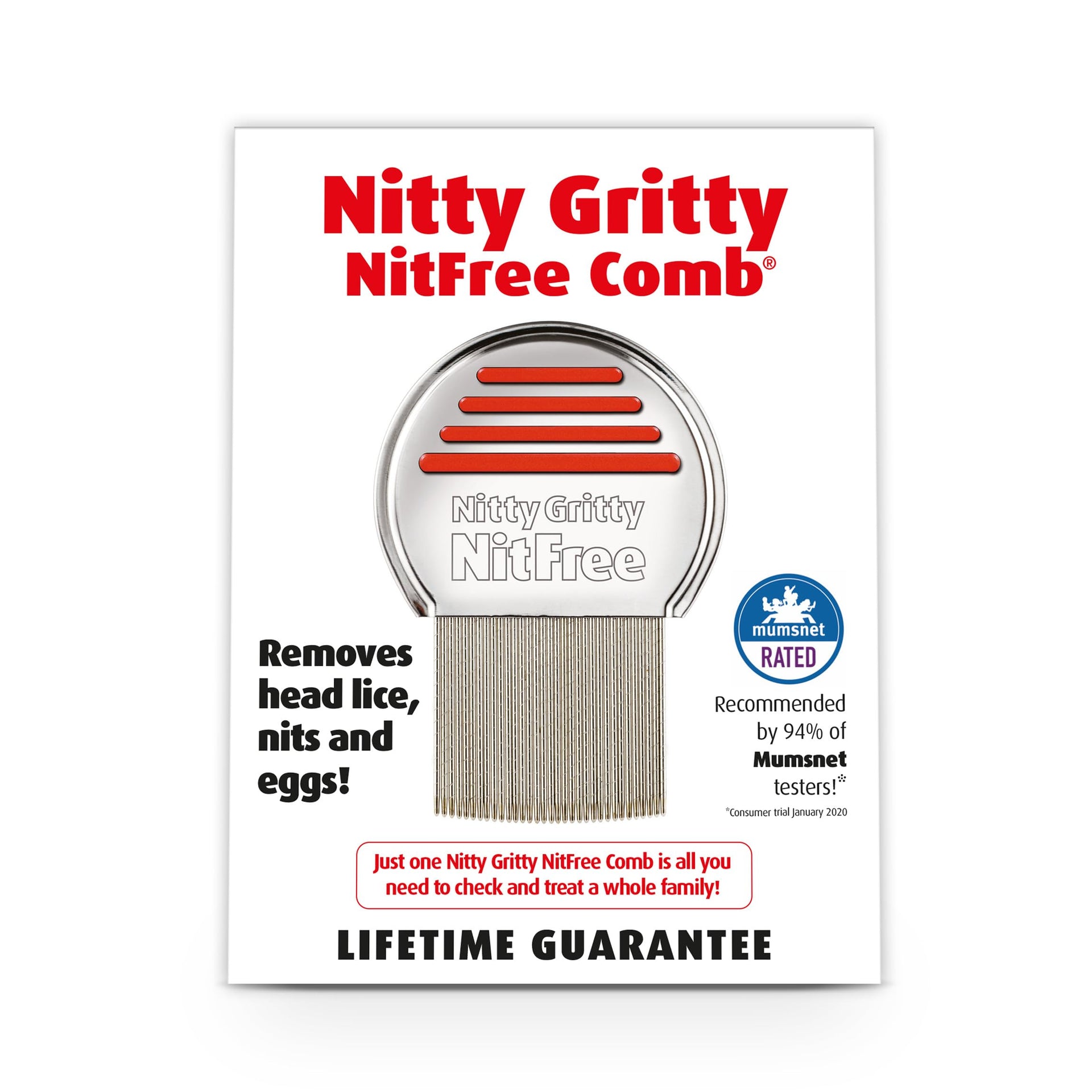 Nitty Gritty Nit Comb (Assorted Colors)