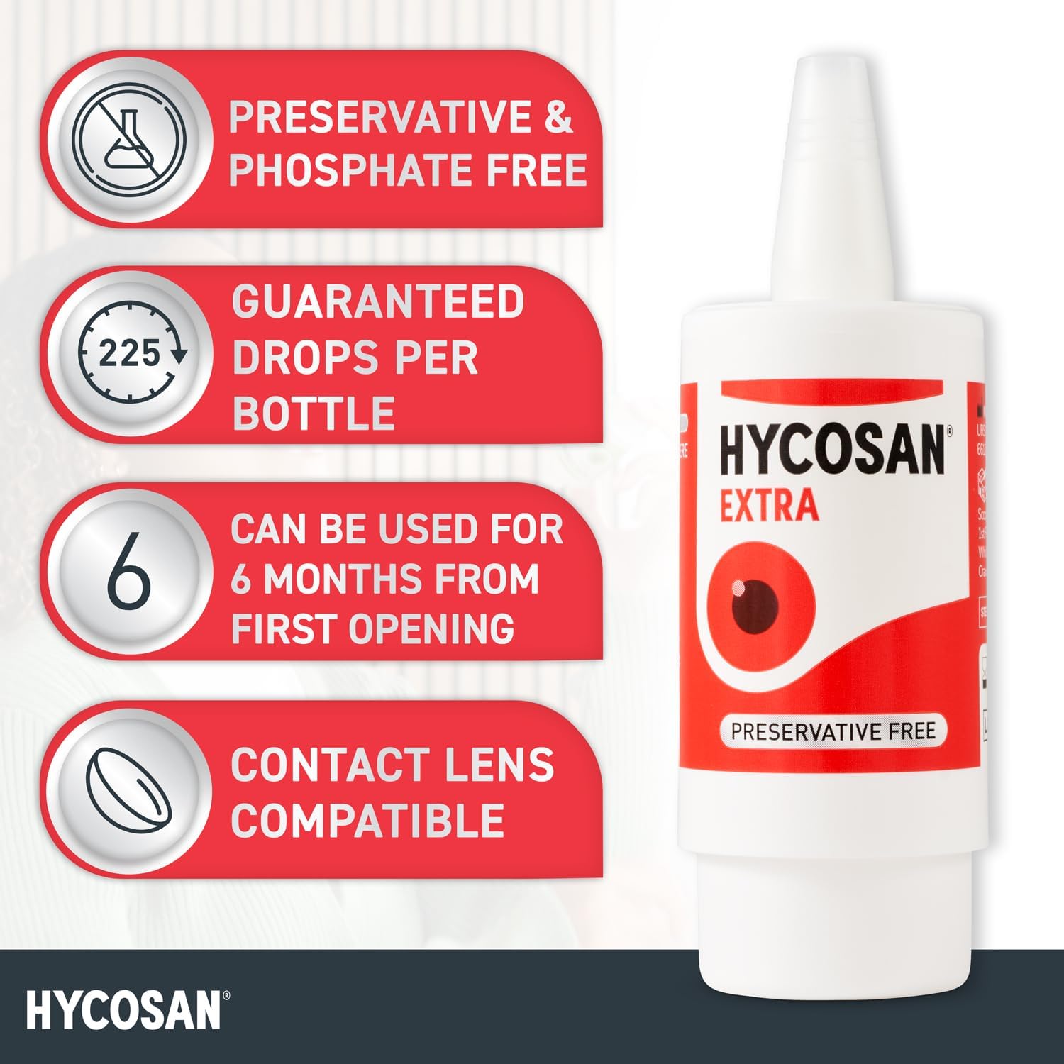Hycosan Extra Eye Drops – 7.5ml, Hyaluronic Acid