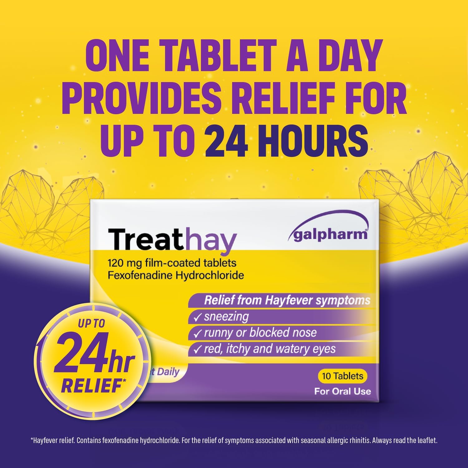 Galpharm Treathay Hayfever Relief Fexofenadine 120mg x10s