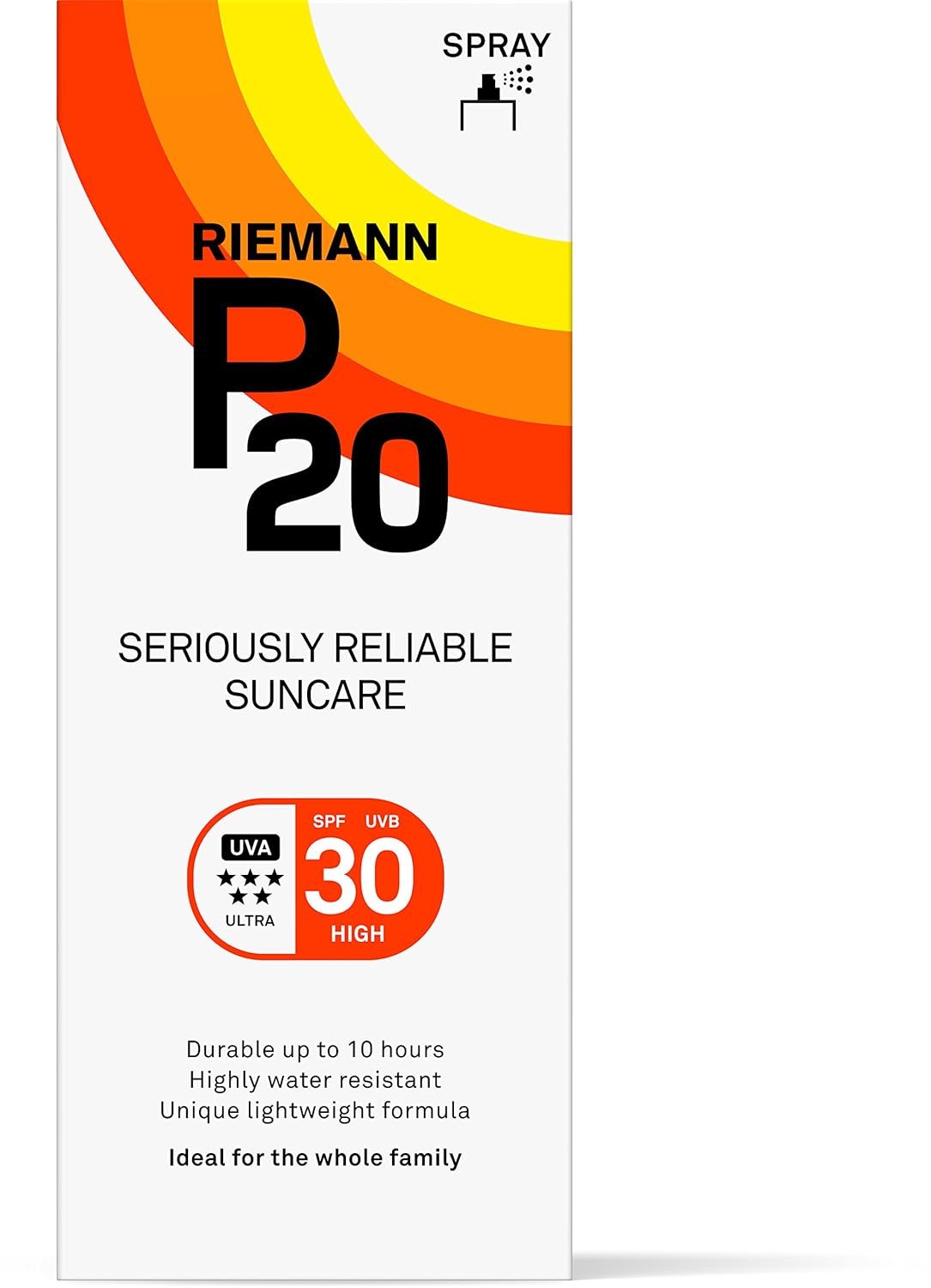 Riemann P20 Sunscreen SPF30 Spray, Highly Water Resistant 200ml