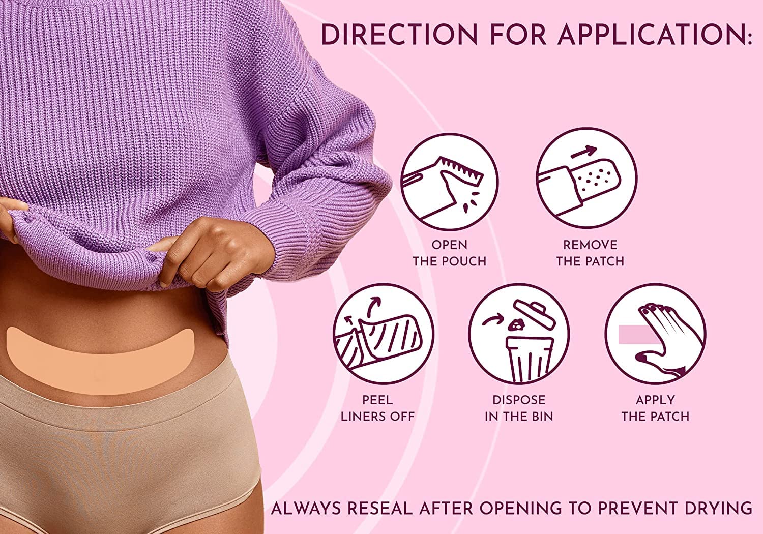 KNOXZY Feminine Pain Relief Patches (5 Patches)