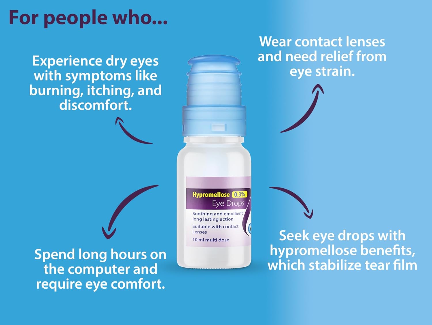 Puroptics Hypromellose 0.3% Preservative Free Eye Drops 10ml
