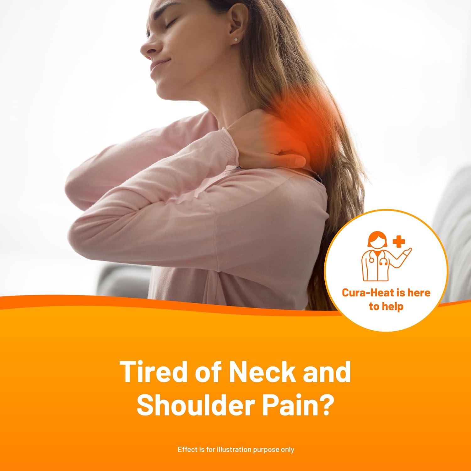 Cura-Heat Neck and Shoulder Pain Direct-to-Skin | 3 Patches