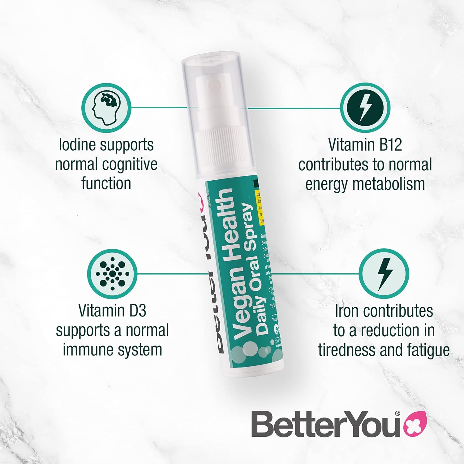 BetterYou Vegan Health Daily Oral Spray 48-day Supply Natural Mixed Berries Flavour