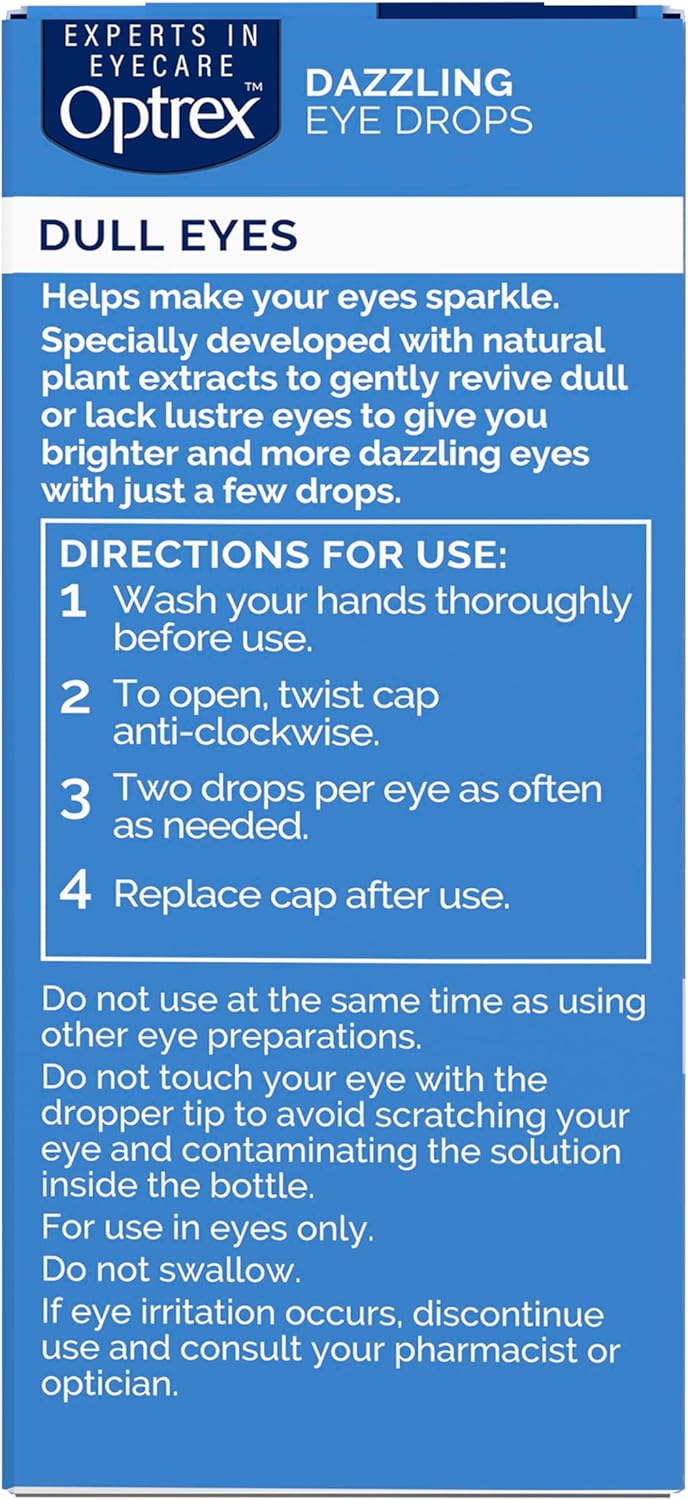 Optrex  Dazzling Eye Drops for Dull Eyes, brightens and revives, 10ml