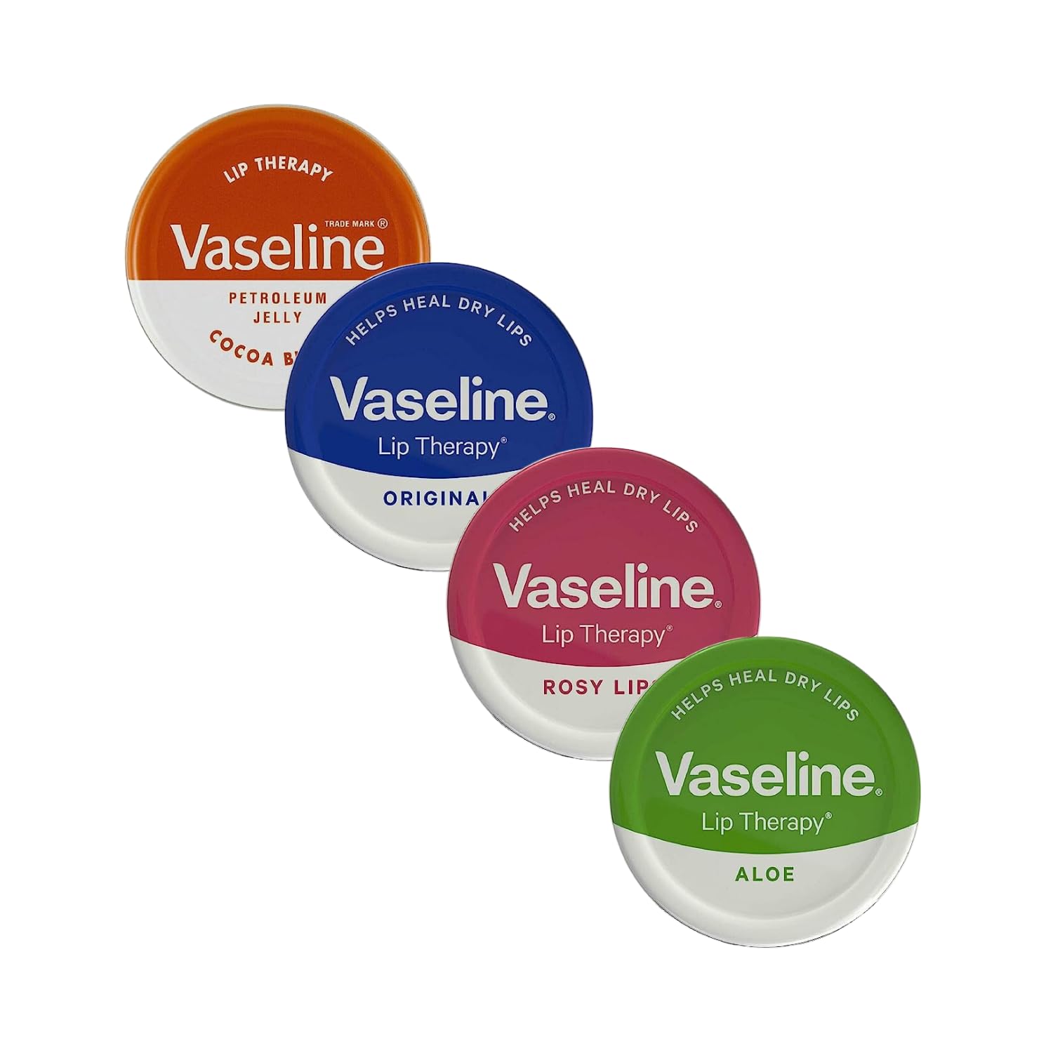 Vaseline Lip Therapy Original, Coco Butter, Alo Vera & Rosy 20g Tin