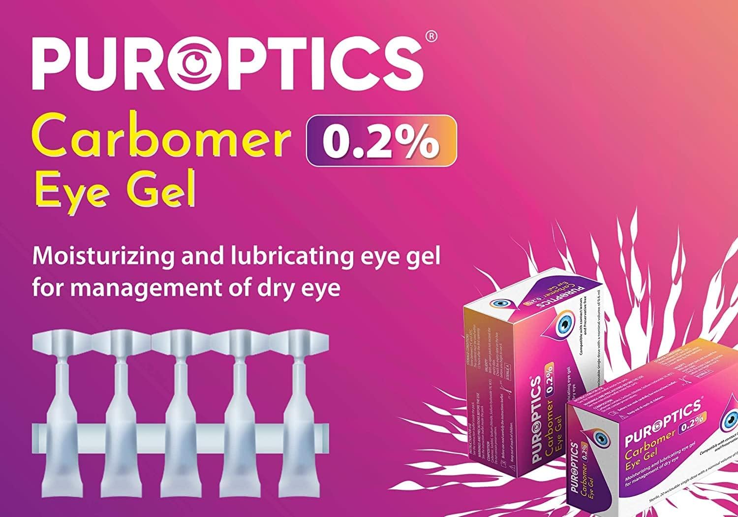 Puroptics Carbomer Eye Gel 0.2% 20 Dose