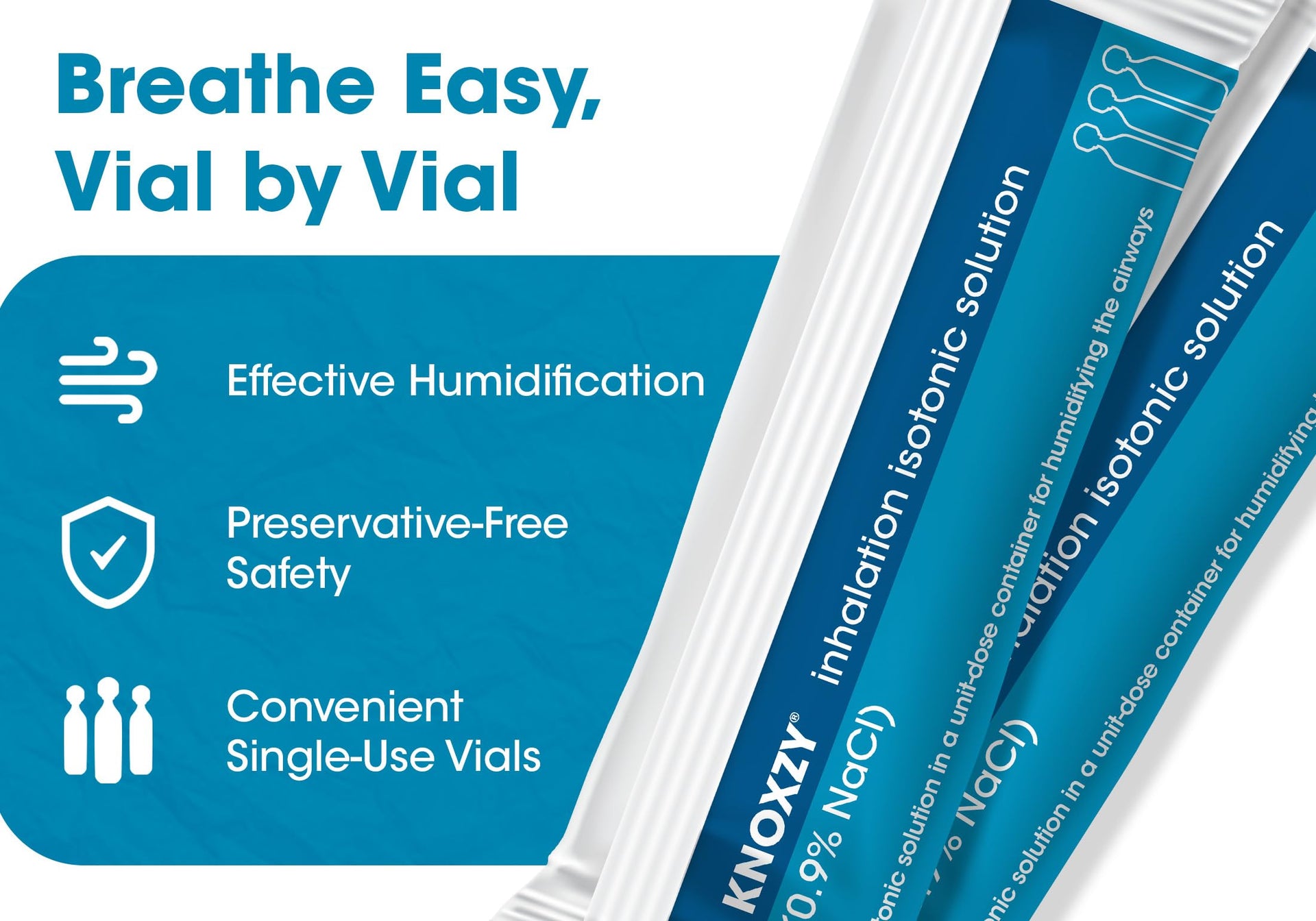 Knoxzy Isotonic Saline 0.9% – 20X2.5ml Inhalation Vials