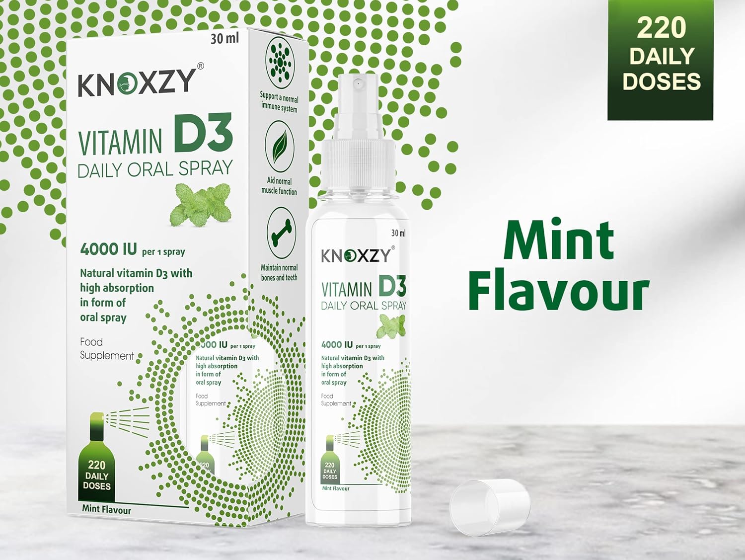 KNOXZY Vitamin D3 Spray 4000 IU