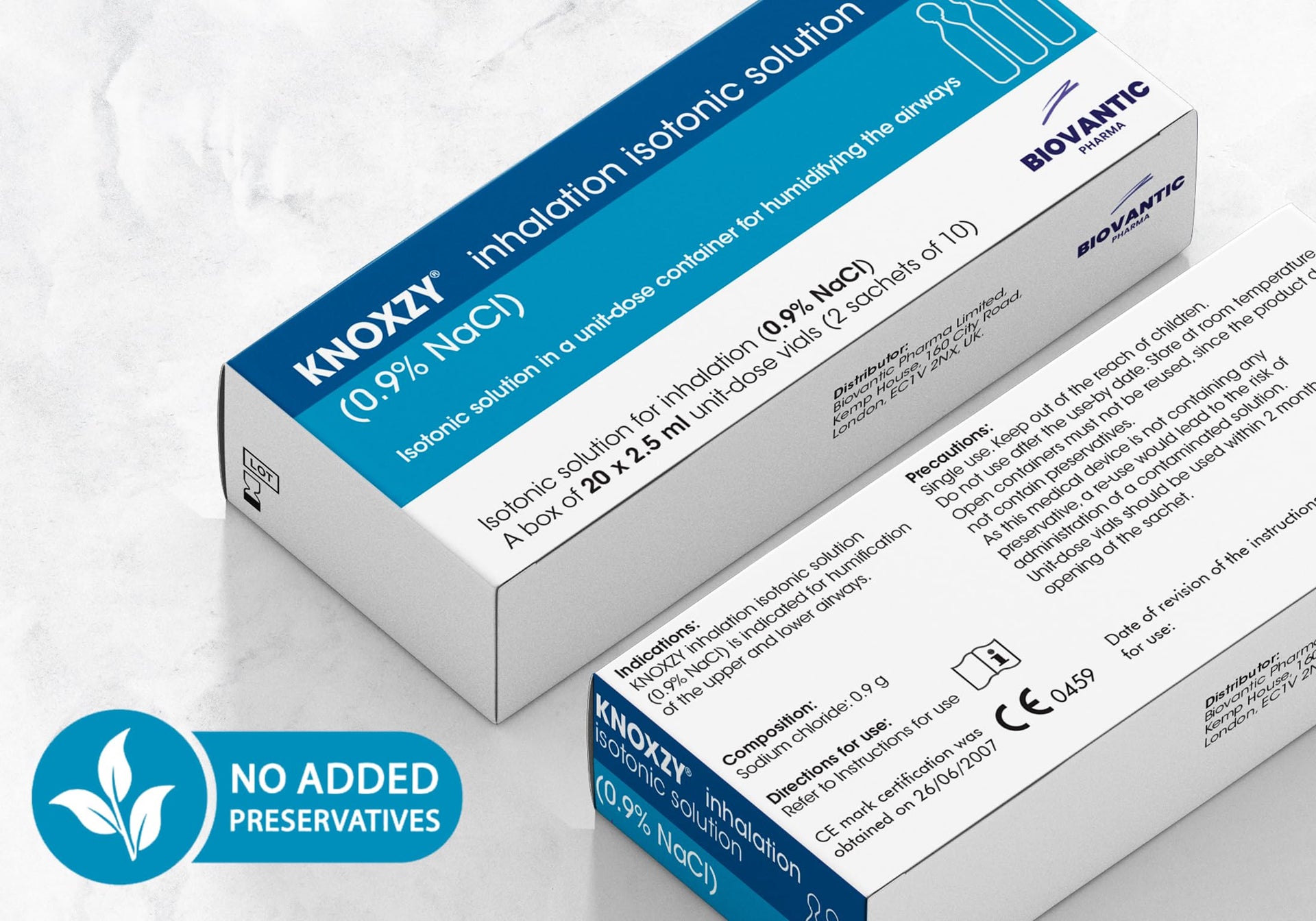 Knoxzy Isotonic Saline 0.9% – 20X2.5ml Inhalation Vials