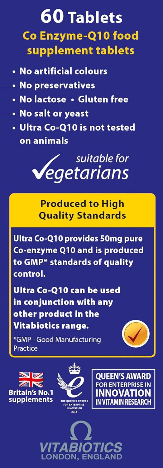 Vitabiotics Ultra Coenzyme Q10 50 mg Tablets
