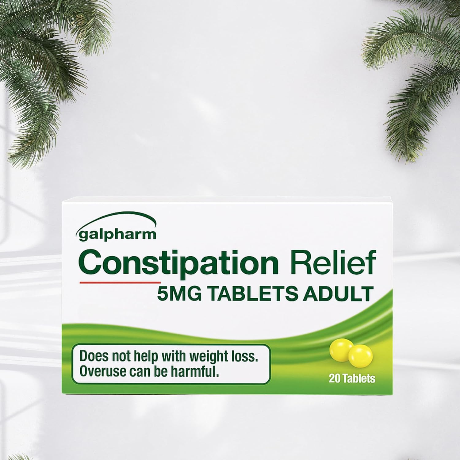 Galpharm Constipation Relief Bisocodyl 5mg 20 Tablets| Fast-Acting Laxative |Gentle Bowel Support for Adults & Children 12+
