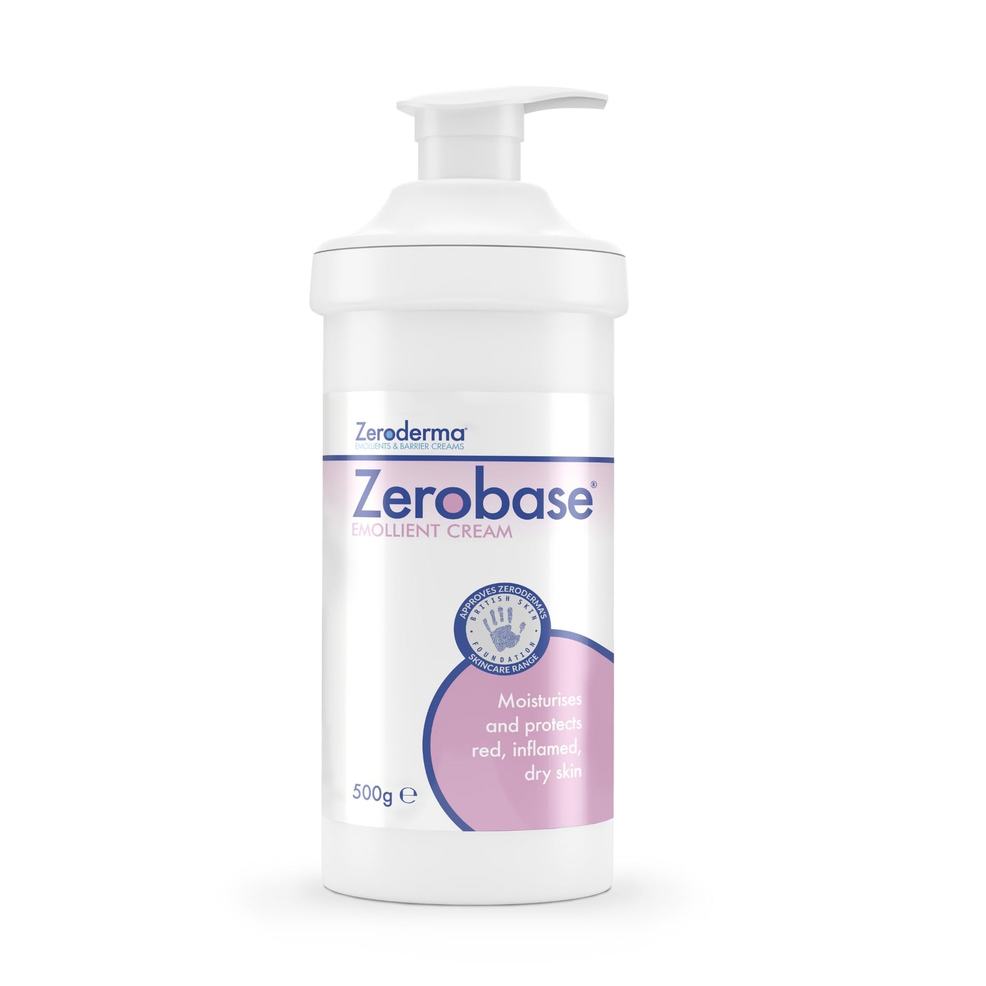 Zeroderma Zerobase Emollient Cream 2-in-1 Moisturiser & Soap Substitute 500g