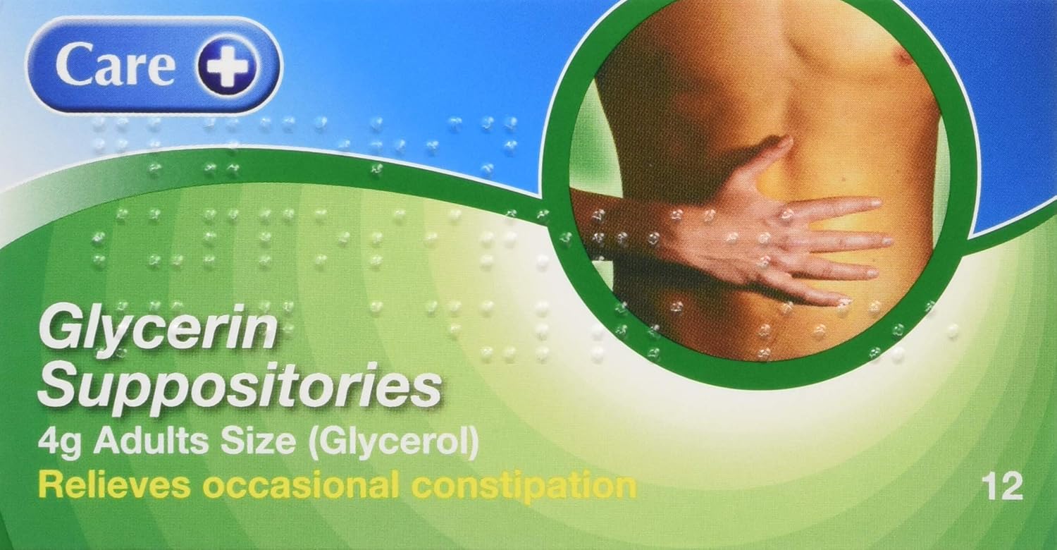 Care Glycerin Suppositories (Adult Sized) x 12