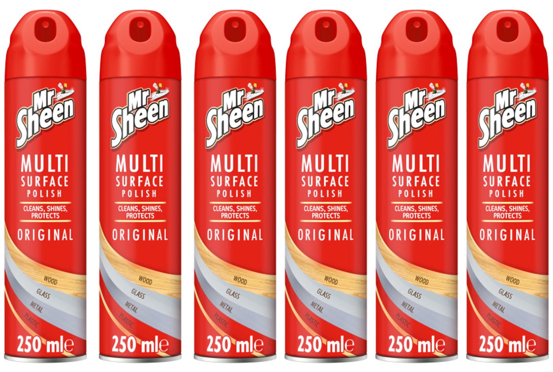 Mr Sheen Original Multi Surface Polish Spray 250ml | For Use on Wood, Plastic, Glass and Metal