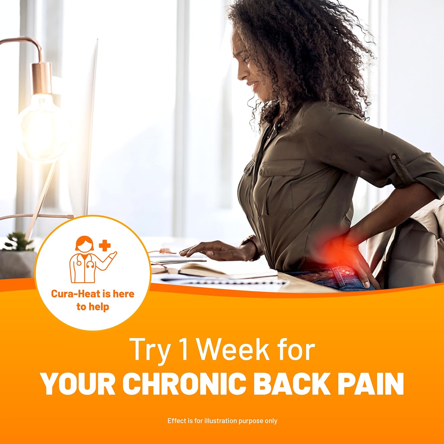 Cura-Heat Back and Shoulder Pain Heat Patch | 7 Patches