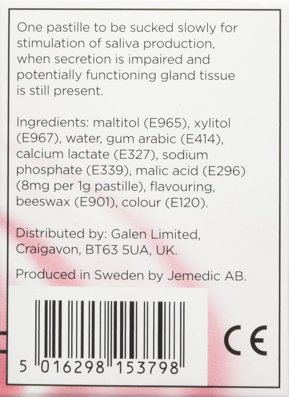 Salivix dry mouth pastilles 50 pack