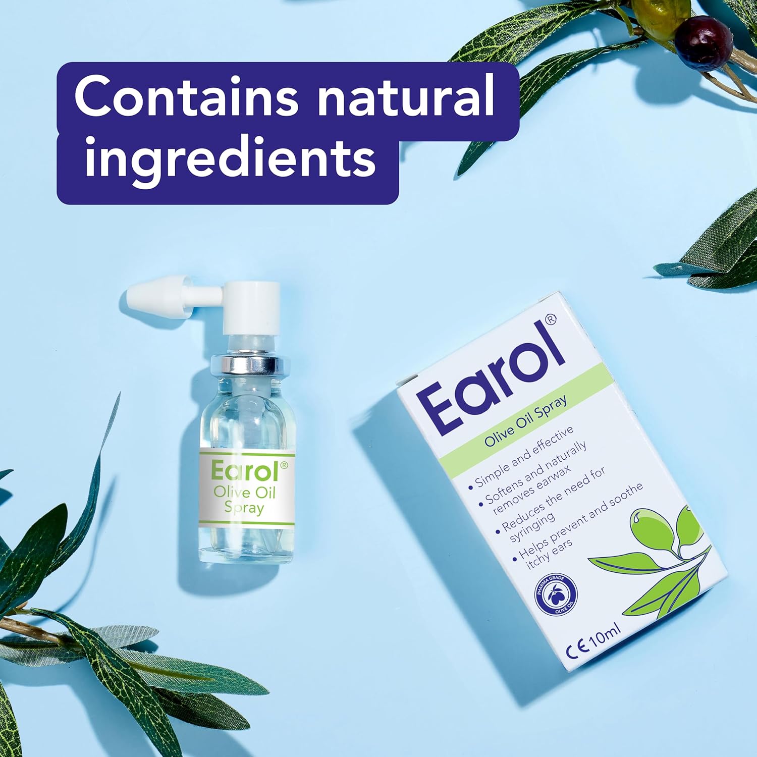 Earol Olive Oil Ear Wax Removal Spray | 10ml Oil Spray Bottle