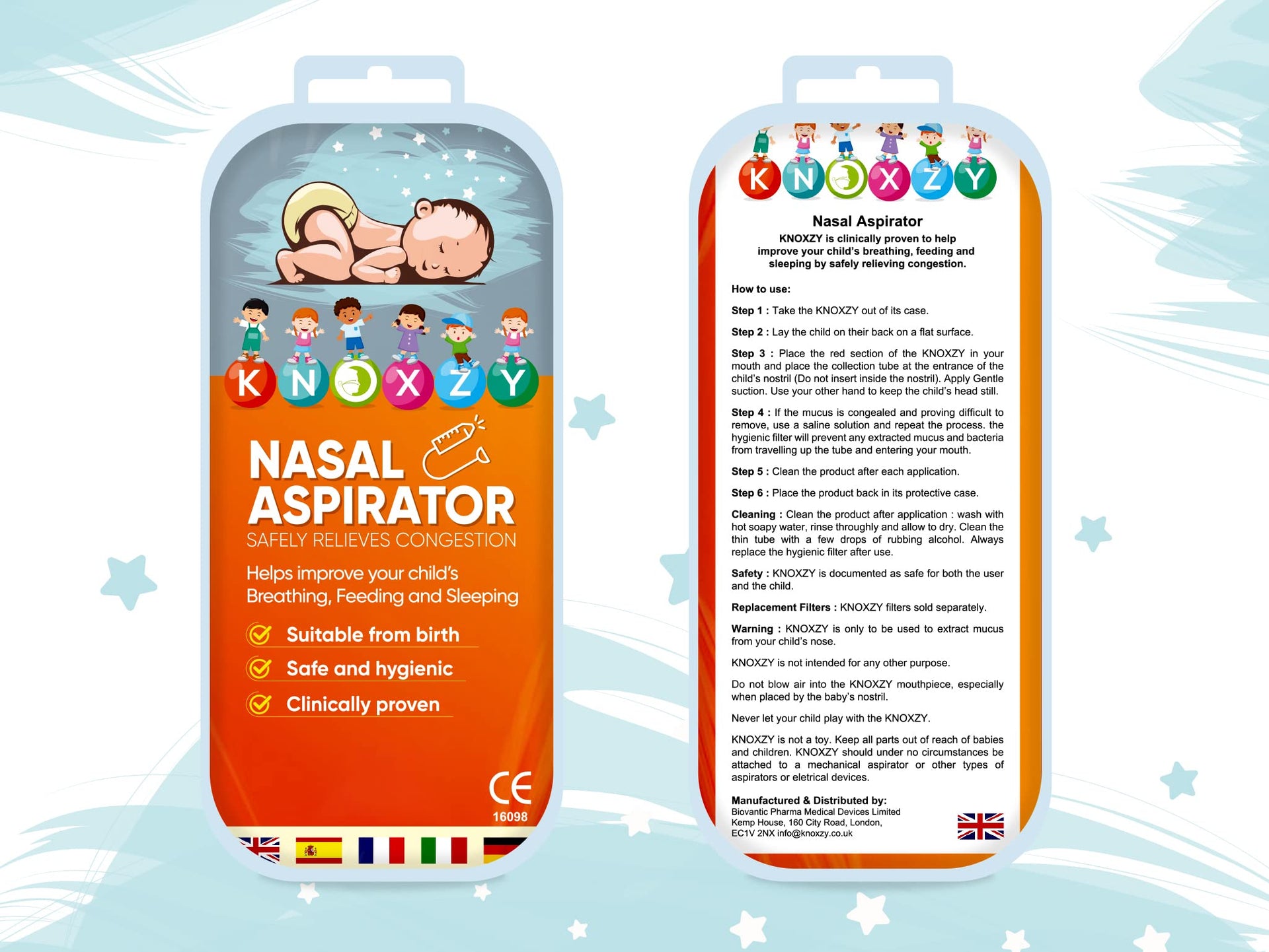 Knoxzy Baby Nasal Aspirator with 9 Extra Filters