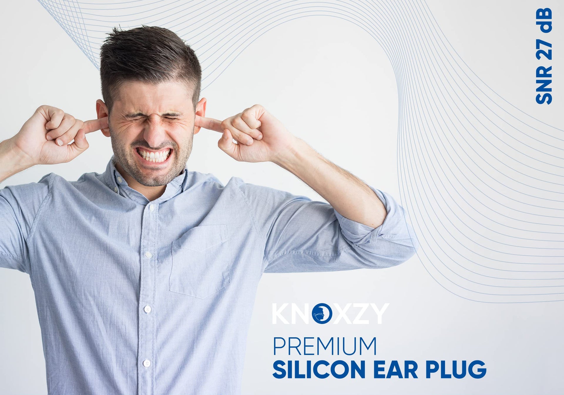 Knoxzy Silicone Ear Plugs Blue SNR 27dB