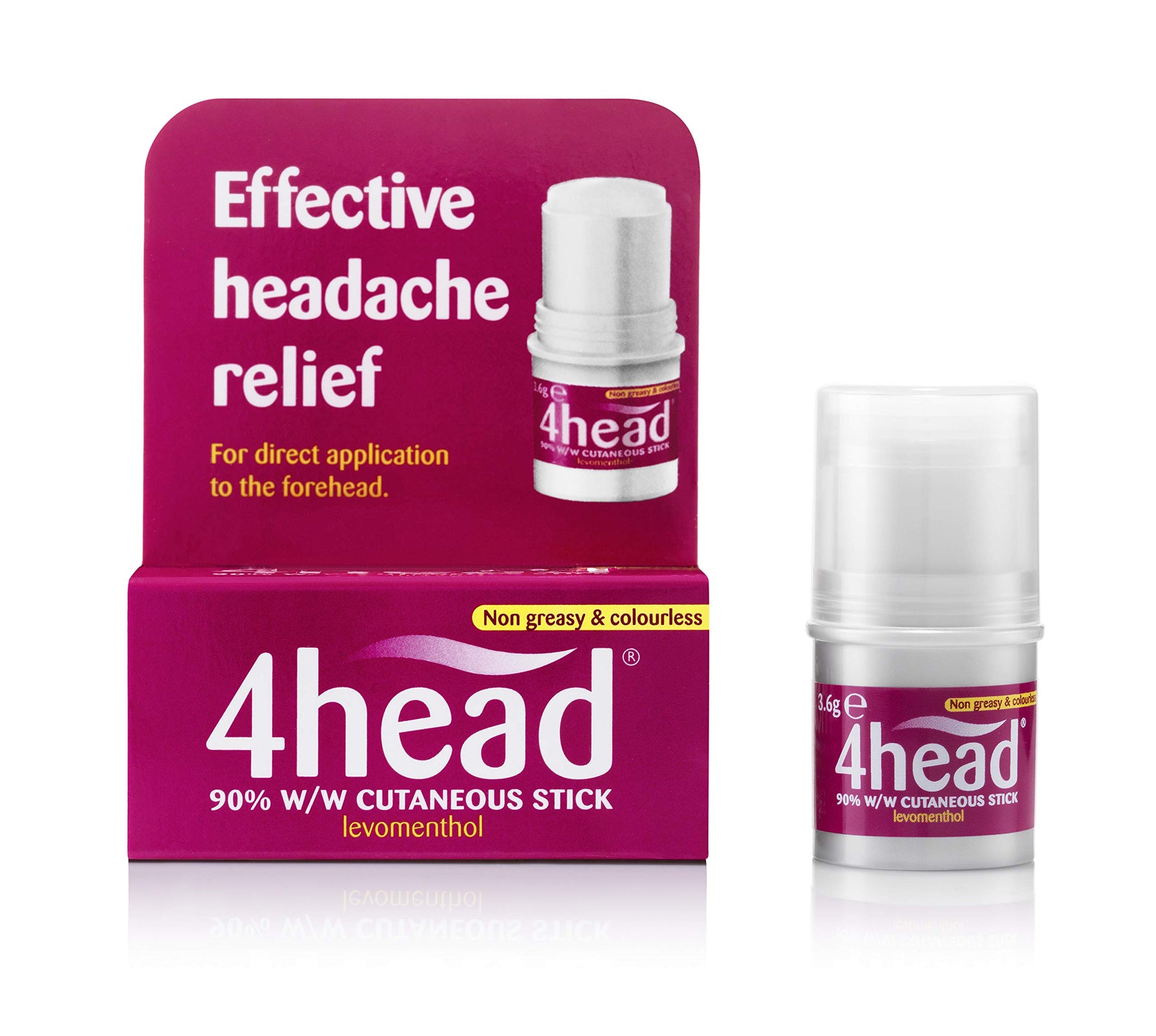4 Head Levomenthol Stick for Headache Relief 3.6 g
