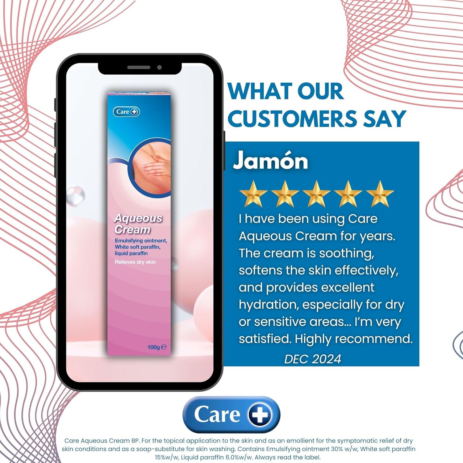 Care+ Aqueous Cream 100g Cream
