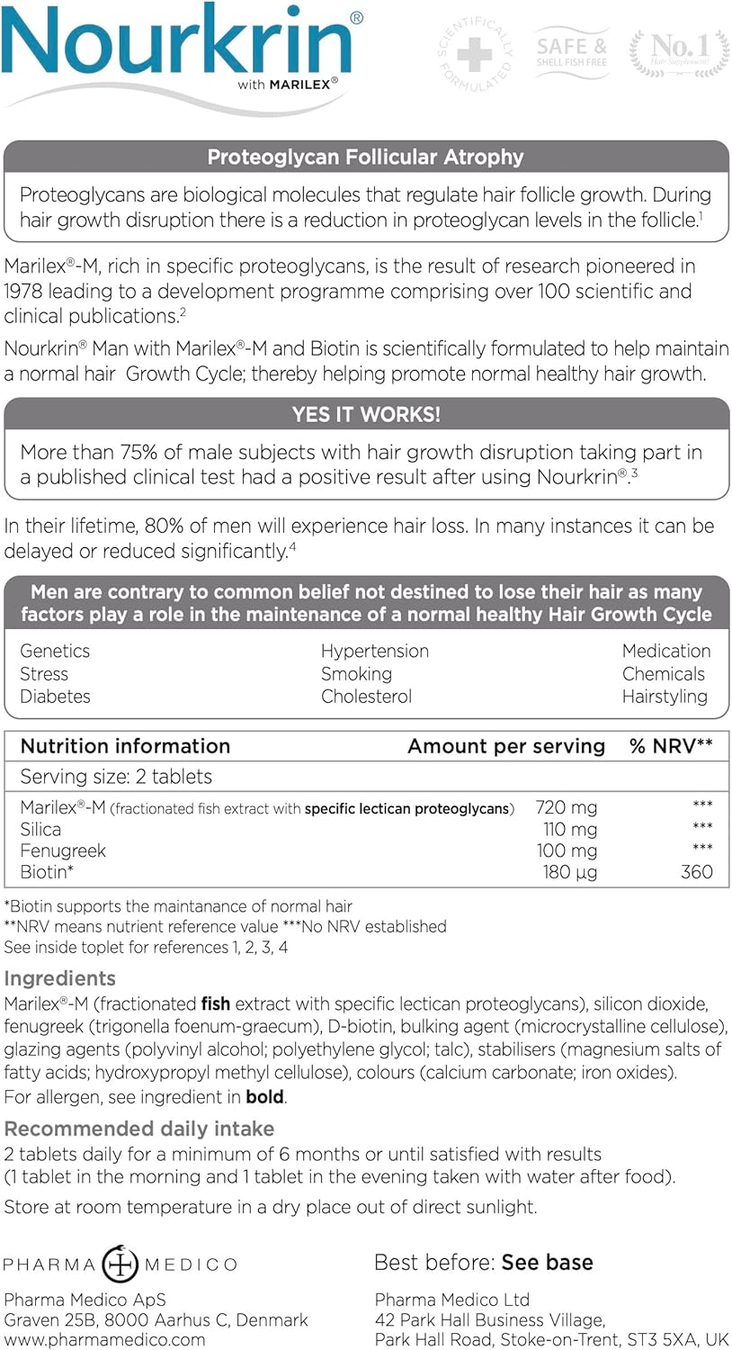 Nourkrin Man (3 Month Supply) Multicoloured, 180 Count