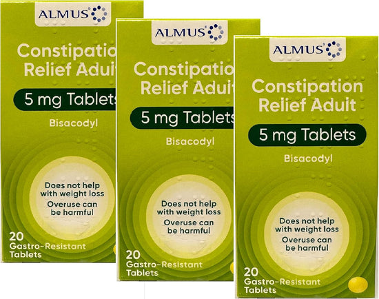 Almus Constipation Relief Gastro-Resistant 3 x 20 Tablets
