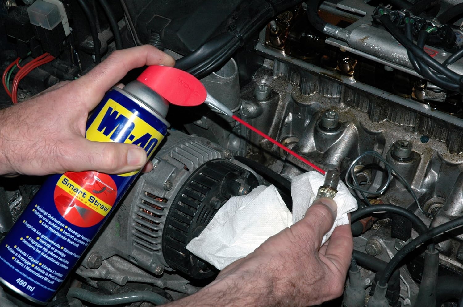 WD-40 Multi-Use Smart-Straw 450ml – Lubricant, Rust Remover & Cleaner