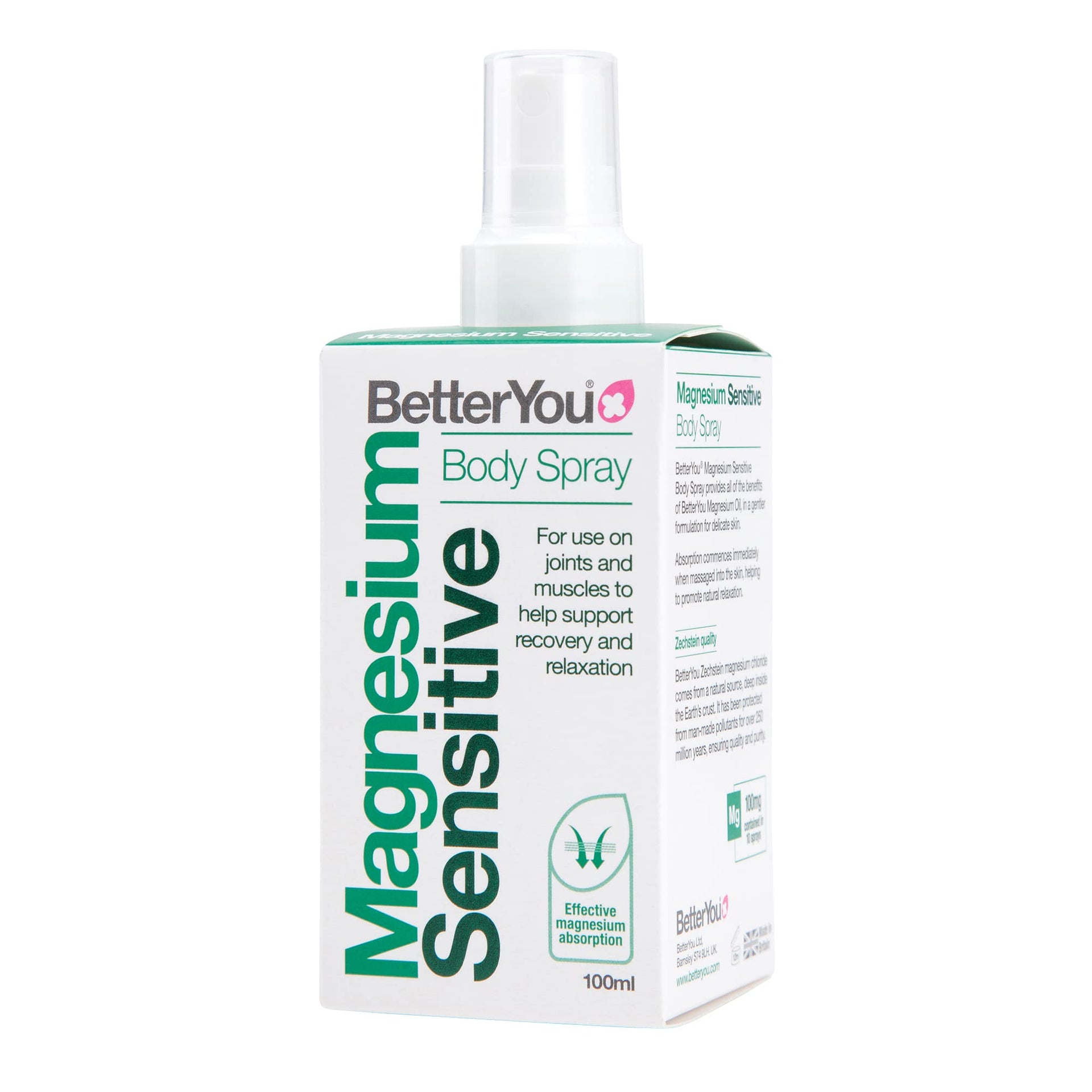 BetterYou Magnesium Sensitive Body Spray  100ml (600 Sprays)