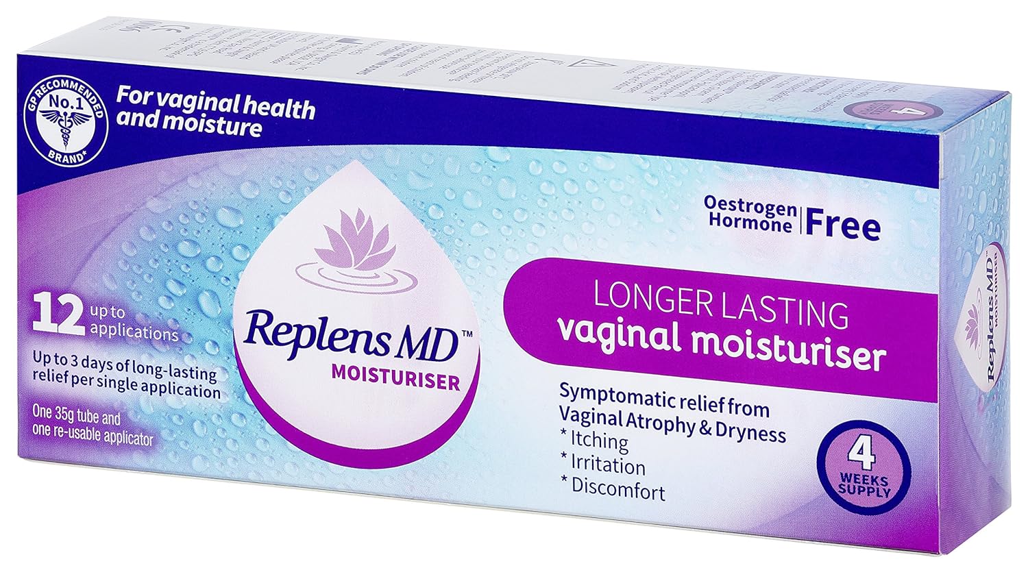 Replens Longer Lasting Vaginal Moisturiser, 35g