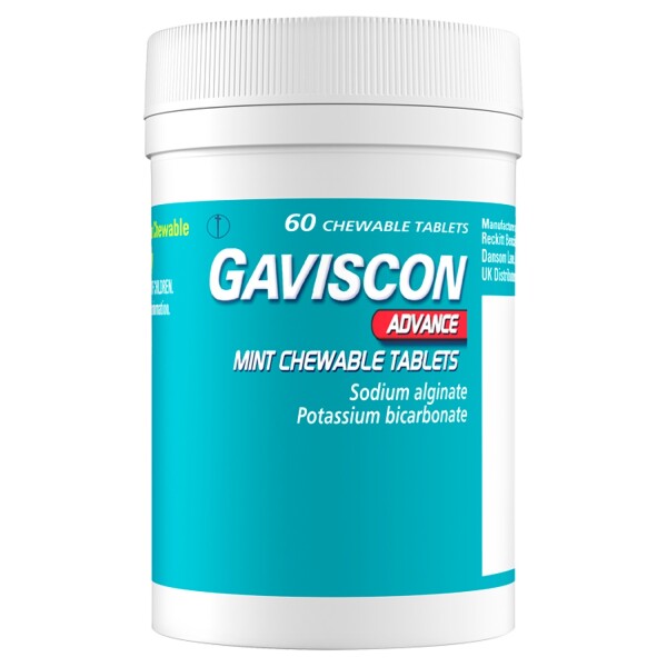GAVISCON Advance Mint CHEWABLE Tablets 60 Pack (Mint)